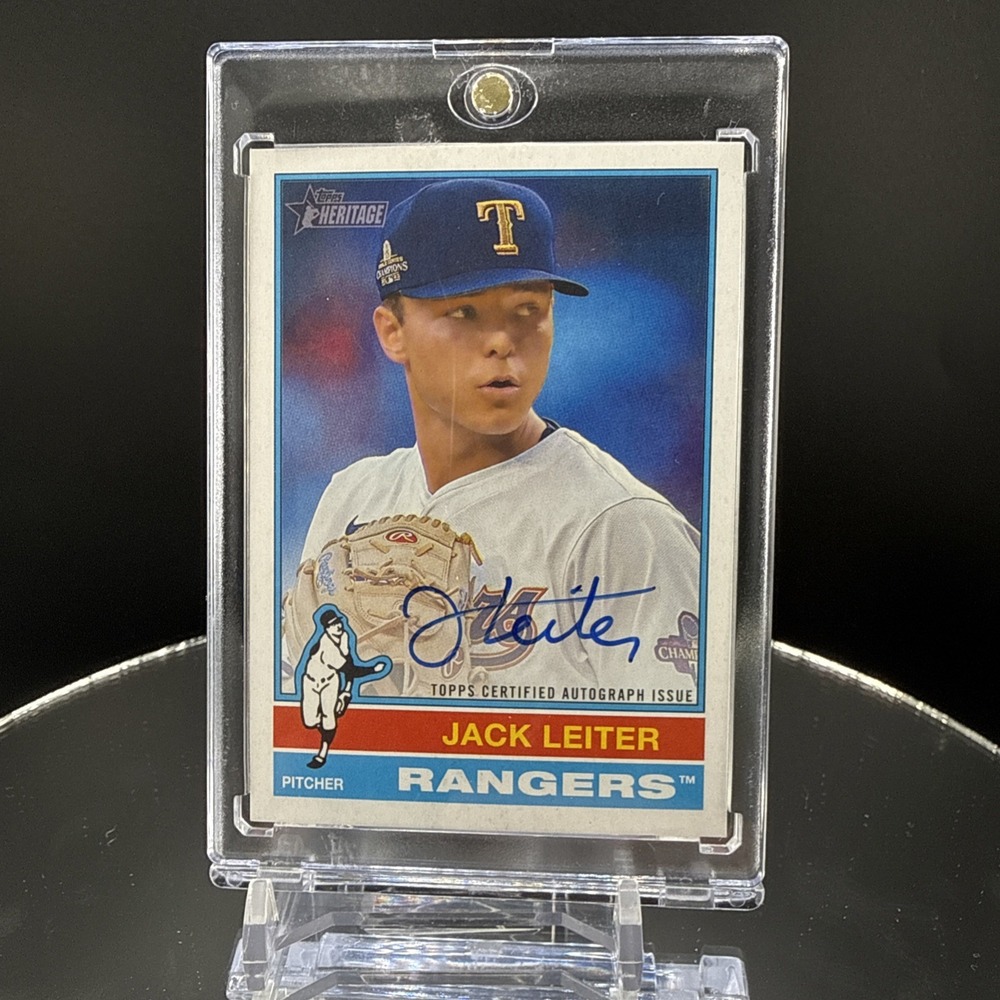 2025 Topps Heritage JACK LEITER Real One Autographs Auto Texas Rangers #ROA-JLE